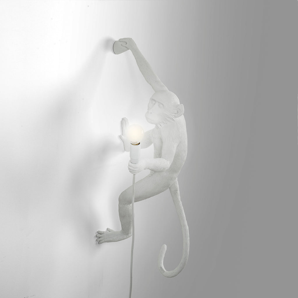 Monkey Lamp Hanging Wall Lamp WHITE Right Hand