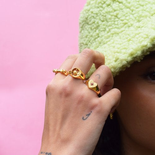 Happy T-Bar Ring