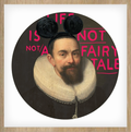 Heath Kane Fairytale Art Mouse Ears Altered Renaissance Classical Painting Original Canvas Venetian Portrait Altered Classical Elizabethan Ruff Canvas OilPainting Modern Art Circular Round Circle Framed Hand Finished Signed Wiltshire Gallery 
