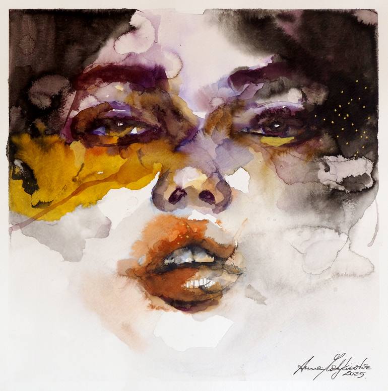 Portrait in Purple and Yellow
