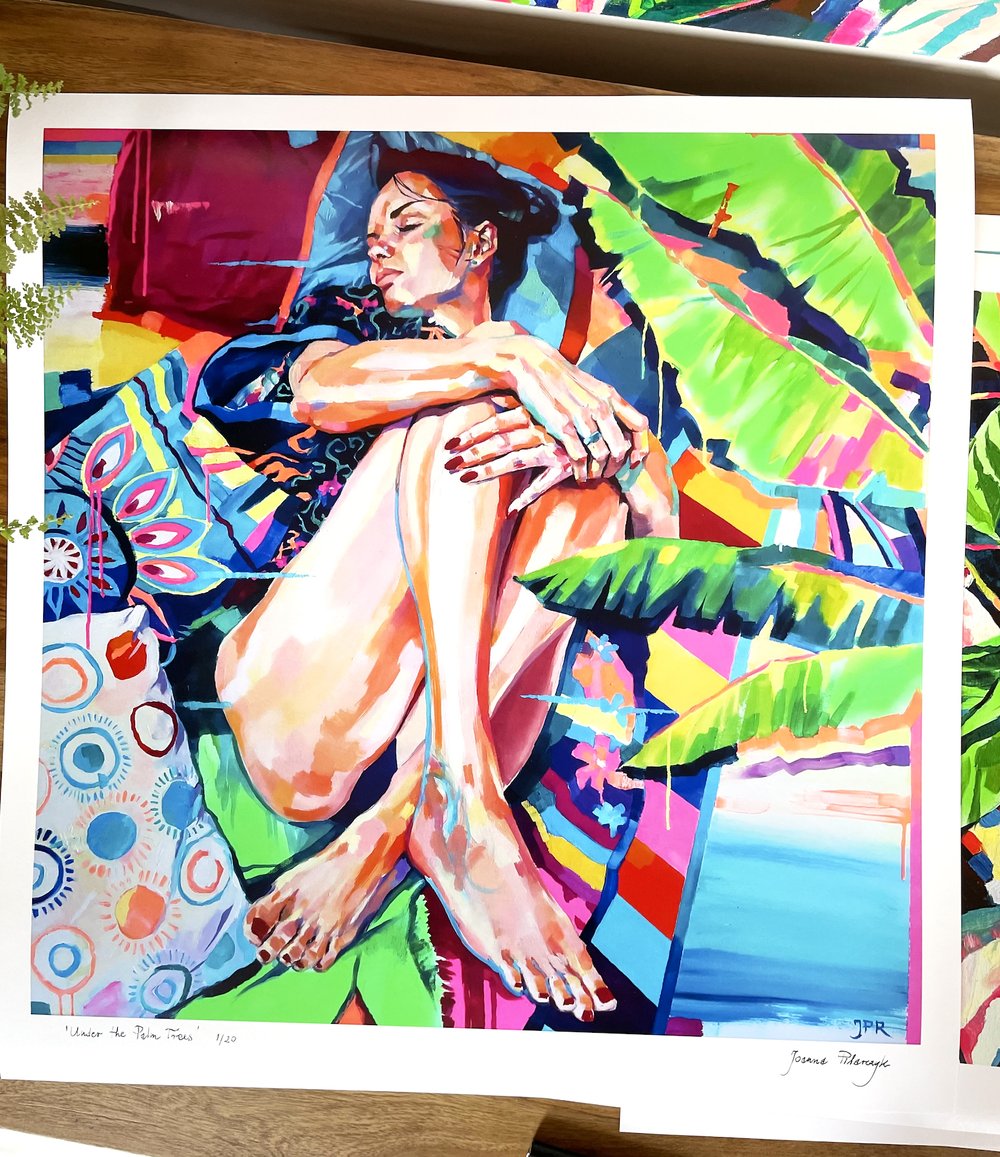 Under the Palm Trees Print