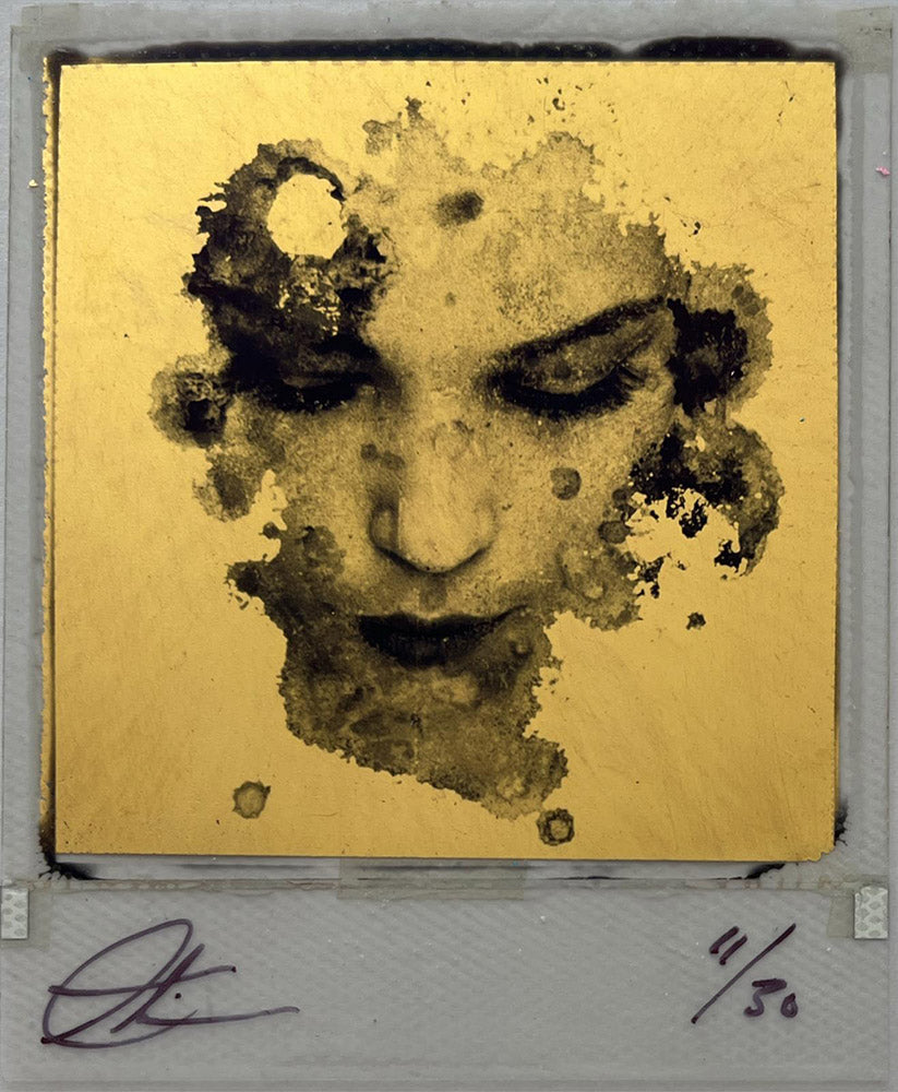 Falling Leaves Gold Polaroid