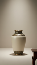 Porcelain Vase with Antique Bronze Accent