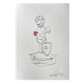 Magnus Gjoen Anatomy of Cupid limited Edition Embossed Print Skull Broken Heart Pencil Red MG Angel Gothic Dark Symbolism Mysticism NeoGothic Gallery Wiltshire 